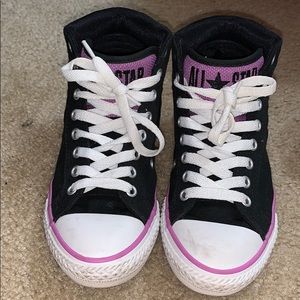 Purple and black converse size 2
